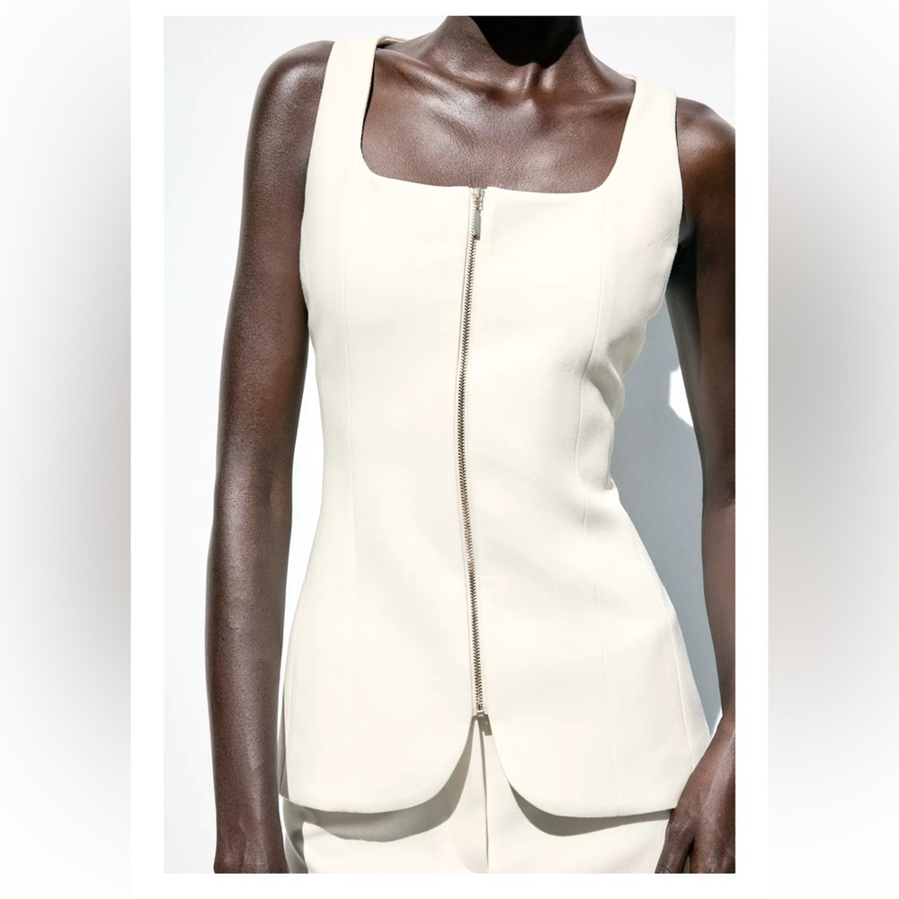 Spring /summer 🌺 NWT ZARA ZIPPER BUSTIER TOP  L
🚨 My prices are firm no discount - Picture 14 of 16